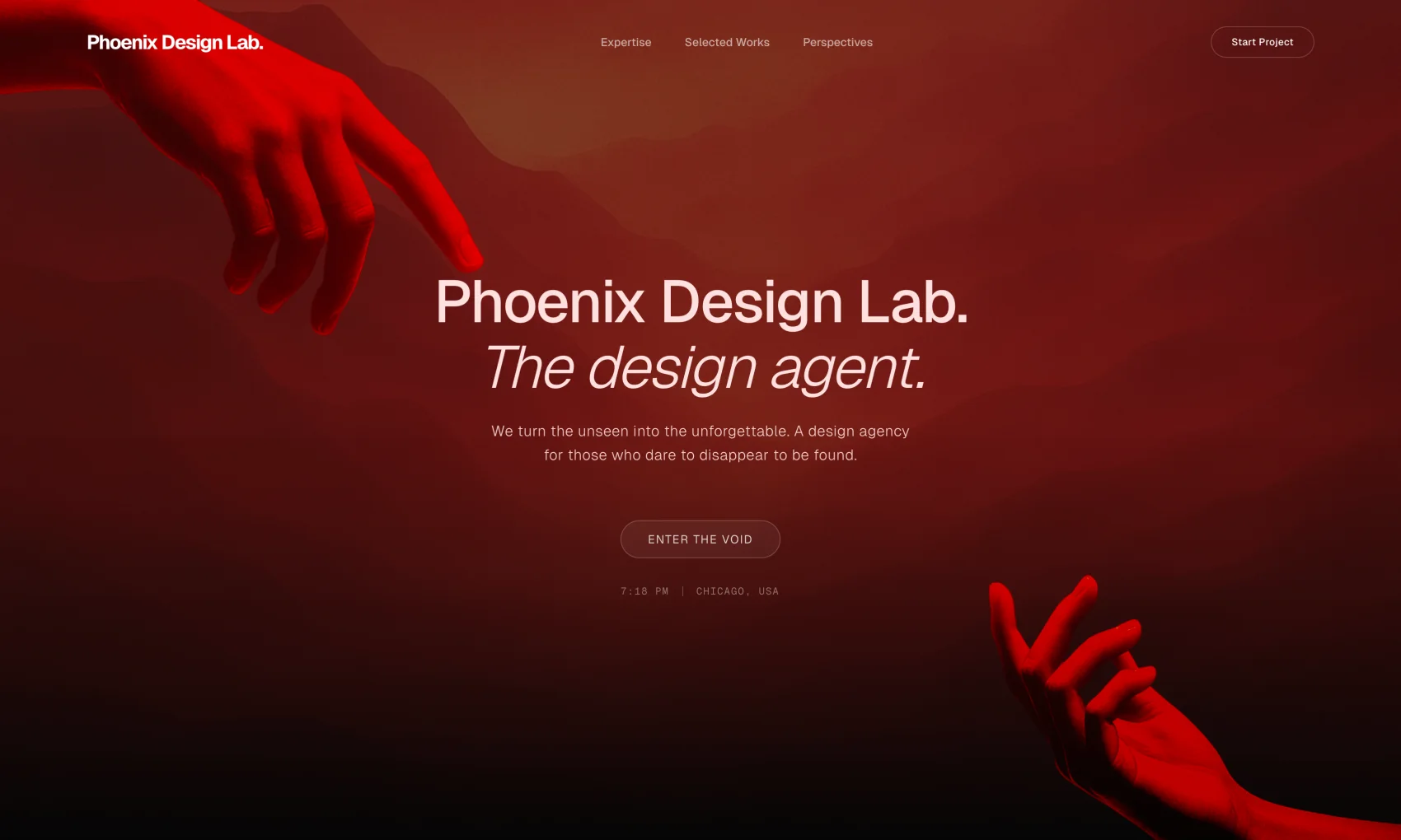 Phoenix Design Lab homepage generated with Squid